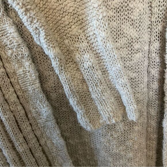 FREE PEOPLE Free Spirit Long Knit Cardigan Sweater Cream Tan Medium - Picture 7 of 12